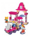 Set constructie Unico Plus Hello Kitty Parc de distractii cu masinuta 51 piese
