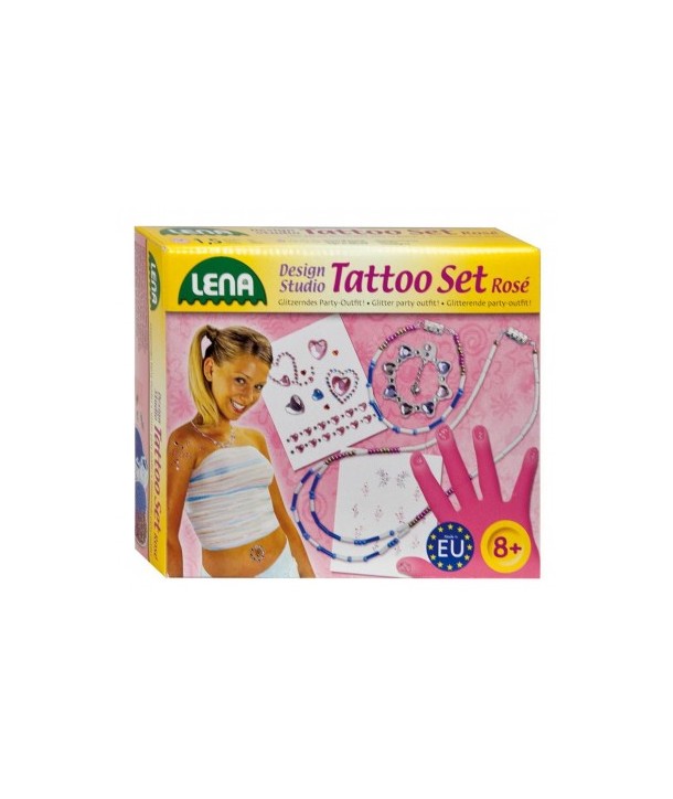 Set creativ tatuaje si margele Rose