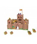 Castel cavaleri Globo din lemn cu 12 personaje incluse