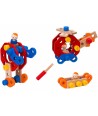 Joc educativ de construit Globo Legnoland Mechanik 37546 50 piese multicolore cu figurine incluse
