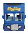 Patut in forma de masina Happy Bus - Plastiko - Albastru