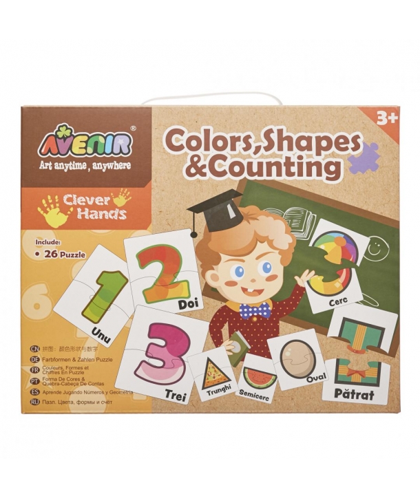 Puzzle- Culori, forme și numere