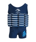 Konfidence - Costum inot copii cu sistem de flotabilitate ajustabil blue stripe 1-2 ani