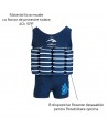 Konfidence - Costum inot copii cu sistem de flotabilitate ajustabil blue stripe 1-2 ani