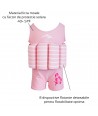Konfidence - Costum inot copii cu sistem de flotabilitate ajustabil pink stripe 4-5 ani