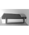 Olmitos - Protectie pat rabatabila pentru somiera adancita 150 cm alb