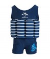 Konfidence - Costum inot copii cu sistem de flotabilitate ajustabil blue stripe 2-3 ani