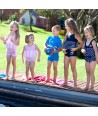 Konfidence - Costum inot copii cu sistem de flotabilitate ajustabil blue stripe 2-3 ani