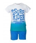 Set doua piese albastru Minoti pentru bebelusi "Surf Rider"