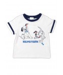 Tricou alb/albastru OVS pentru bebelusi "101 Dalmatieni"
