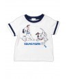 Tricou alb/albastru Disney pentru bebelusi "101 Dalmatieni"