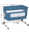 Babygo – Patut Co-sleeper 2 In 1 Together Turquoise Blue