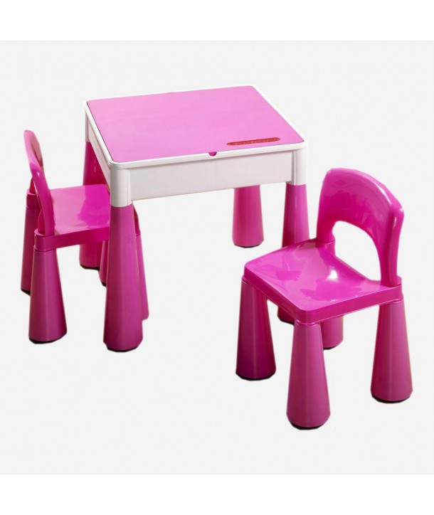 Masuta Guliver cu 2 scaune - Tega Baby - Roz