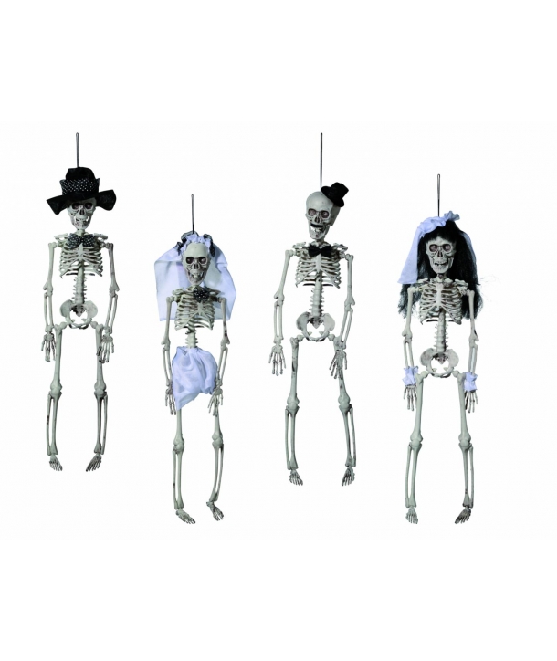 Figurină schelet, din plastic, cu agătăt
