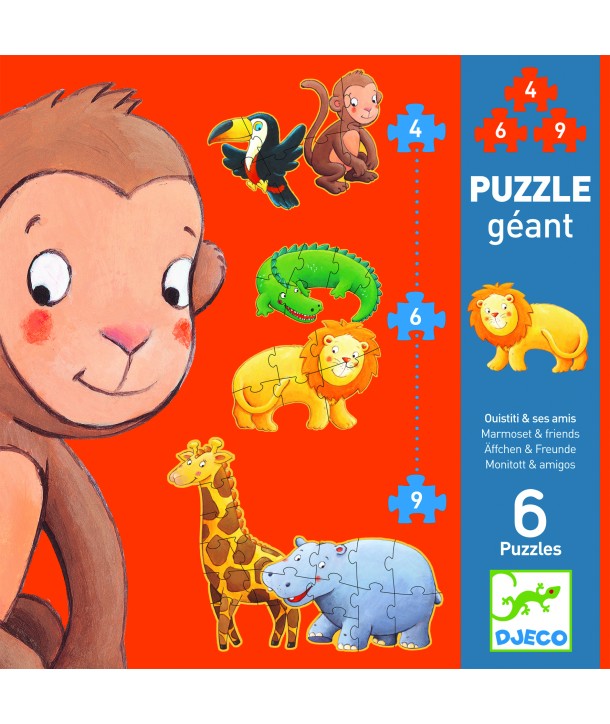 Puzzle gigant Djeco animale sălbatice