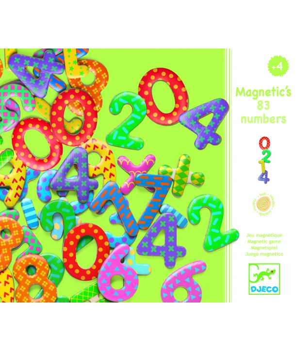 Cifre magnetice colorate pentru copii