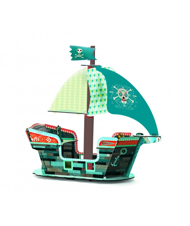 Corabia piratilor Djeco machetă 3D