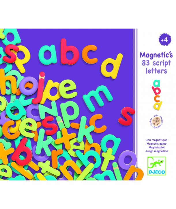 83 Litere magnetice colorate pentru copii- Djeco