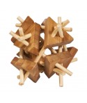 Joc logic IQ din lemn bambus Sticks & triangles