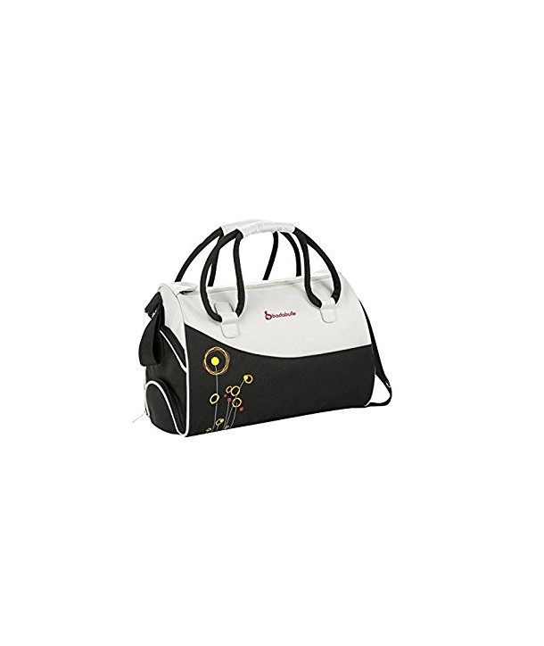 BADABULLE–B043010 Geanta pentru scutece Flower Bag Black / Grey